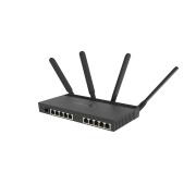 Точка доступа RB4011iGS+5HacQ2HnD-IN Powerful 10xGigabit port router with a Quad-core 1.4Ghz CPU, 1GB RAM, SFP+ 10Gbps cage, dual band 2.4GHz 5GHz 4x4 MIMO 802.11a/b/g/n/ac wireless and desktop case