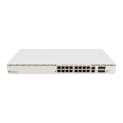 Коммутатор CRS320-8P-8B-4S+RM Cloud Router Switch with dual-core 800 MHz CPU, 256 MB RAM, 98DX226S switch chip, 17 x Gigabit Eth ports (8 x 802.3af/at, 8 x 802.3bt PoE-out), 4 x 10G SFP+ ports, RouterOS L5, 1U rackmount enclosure, 600W PSU