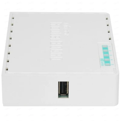 Маршрутизатор hEX PoE lite 5xEthernet with PoE output for four ports, USB, 650MHz CPU, 64MB RAM, RouterOS L4