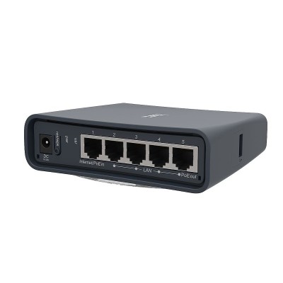 Маршрутизатор hAP ac lite TC Dual-Concurrent 2.4/5GHz AP, 802.11ac, Five Ethernet ports, PoE-out on port 5, USB for 3G/4G support, universal tower case