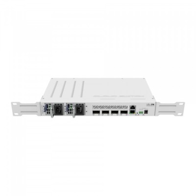 Коммутатор CRS504-4XQ-IN Cloud Router Switch with Quad-Core A9531 650 MHz CPU, 16 x 25G port 98DX4310 switch chip, 64 MB RAM, 4 x 100G QSFP28 ports, 1 x 100Mbit Eth port for management, RouterOS L5, desktop case