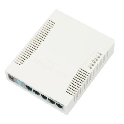 Коммутатор RB260GSP 5x Gigabit PoE out Ethernet Smart Switch, SFP cage, plastic case, SwOS