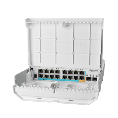 Коммутатор netPower 15FR Cloud Router Switch, an outdoor 18 port switch with 15 reverse PoE ports and SFP