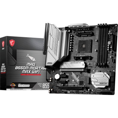 Материнская плата MB MSI AMD B550 sAM4, 4xDDR4(128GB), HDMI 2.1/DP, 1xPCIe 4.0x16, 1xPCIe 3.0x16, 2xPCIe 3.0, 1xLAN (2.5GbE), Wi-Fi, BT, 6xSATA 6Gb/s, 2xM.2, 1xUSB-C, 3xUSB 3.2, 2xUSB 2.0, mATX WIFI