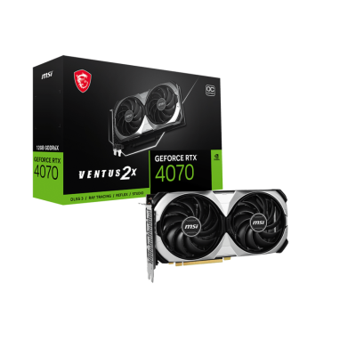 Видеокарта VGA MSI NVIDIA GeForce RTX 4070 SUPER 12G VENTUS 2X OC 12GB, GDDR6X/192-bit, PCIe 4.0, 1xHDMI 2.1, 3xDP, 2.2-slot OC