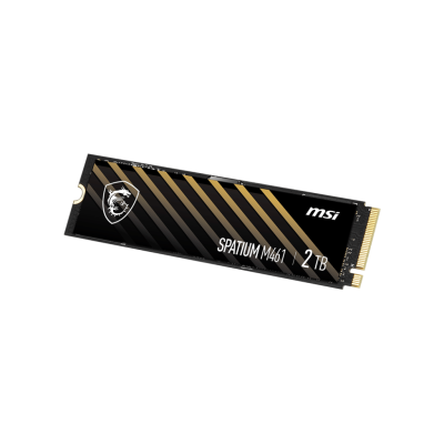 MSI SSD SPATIUM M461, 2000GB, M.2(22x80mm), NVMe, PCIe 4.0 x4, 3D TLC, R/W 5000/4200, IOPs 680 000/880 000, TBW 450, DWPD 0.12 (5 лет) S78-440Q550-P83