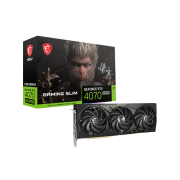 Видеокарта VGA MSI NVIDIA GeForce RTX 4070 SUPER 12G GAMING SLIM WUKONG EDITION 12GB, GDDR6X/192-bit, PCIe 4.0, 1xHDMI 2.1, 3xDP, 2.3-slot SUP