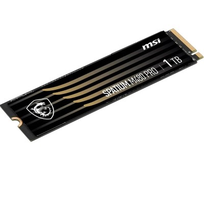 MSI SSD SPATIUM M480 Pro, 1000GB, M.2(22x80mm), NVMe, PCIe 4.0 x4, 3D TLC, R/W 7400/6000, IOPs 750 000/1 000 000, DRAM buffer 1024MB, TBW 700, DWPD 0.38 (5 лет) S78-440L1G0-P83