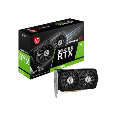 Видеокарта VGA MSI NVIDIA GeForce RTX 3050 GAMING X 6G 6GB, GDDR6/128-bit, PCIe 4.0, 2xHDMI 2.1, 1xDP, 2.1-slot 6G