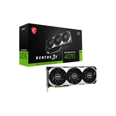 Видеокарта VGA MSI NVIDIA GeForce RTX 4070 SUPER 12G VENTUS 3X OC 12GB, GDDR6X/192-bit, PCIe 4.0, 1xHDMI 2.1, 3xDP, 2.2-slot OC