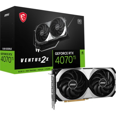 Видеокарта VGA MSI NVIDIA GeForce RTX 4070 Ti SUPER 16G VENTUS 2X OC SUPER 16GB, GDDR6X/256-bit, PCIe 4.0, 1xHDMI 2.1, 3xDP, 2.6-slot Ti