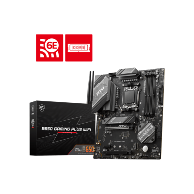 Материнская плата MB MSI AMD B650 sAM5, 4xDDR5(256GB), HDMI 2.1/DP, 2xPCIe 4.0x16, 1xPCIe 3.0, 1xLAN (2.5GbE), Wi-Fi, BT, 4xSATA 6Gb/s, 2xM.2, 1xUSB-C, 6xUSB 3.2, ATX WIFI