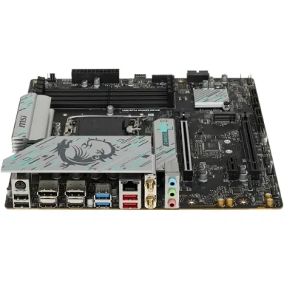 Материнская плата MB MSI INTEL B760 s1700, 4xDDR5(256GB), 2xHDMI 2.1/2xDP, 2xPCIe 4.0x16, 1xPCIe 3.0, 1xLAN (2.5GbE), Wi-Fi, BT, 4xSATA 6Gb/s, 2xM.2, 4xUSB 3.2, 2xUSB 2.0, 1xPS/2, mATX WIFI