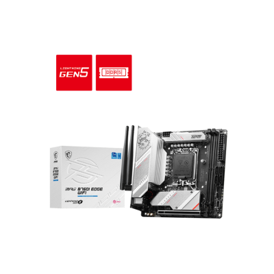 Материнская плата MB MSI INTEL B760 s1700, 2xDDR5(128GB), HDMI 2.1/DP, 1xPCIe 5.0x16, 1xLAN (2.5GbE), Wi-Fi, BT, 4xSATA 6Gb/s, 2xM.2, 1xUSB-C, 5xUSB 3.2, 2xUSB 2.0, mini ITX WIFI