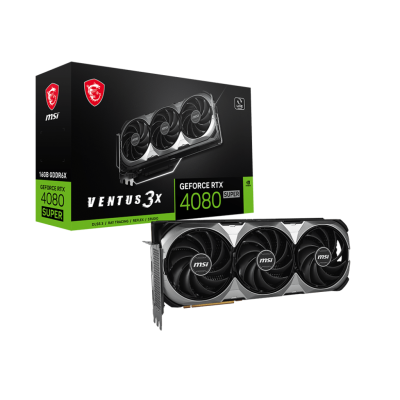 Видеокарта VGA MSI NVIDIA GeForce RTX 4080 SUPER 16G VENTUS 3X 16GB, GDDR6X/256-bit, PCIe 4.0, 2xHDMI 2.1, 2xDP, 3.1-slot 3X