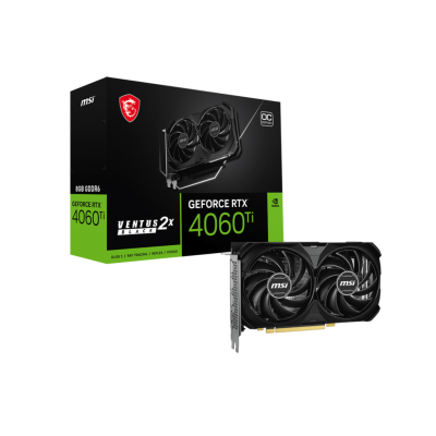 Видеокарта VGA MSI NVIDIA GeForce RTX 4060 Ti 8G VENTUS 2X BLACK E1 OC 8GB, GDDR6/128-bit, PCIe 4.0, 1xHDMI 2.1, 3xDP, 2.2-slot OC