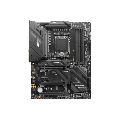 Материнская плата MB MSI AMD X670 sAM5, 4xDDR5(256GB), HDMI 2.1/DP/DP (Type-C), 1xPCIe 5.0x16, 2xPCIe 4.0x16, 1xPCIe 3.0, 1xLAN (2.5GbE), Wi-Fi, BT, 4xSATA 6Gb/s, 4xM.2, 1xUSB-C, 6xUSB 3.2, ATX WIFI