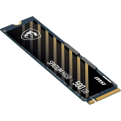 MSI SSD SPATIUM M450, 500GB, M.2(22x80mm), NVMe, PCIe 4.0 x4, 3D TLC, R/W 3600/2300, IOPs 300 000/550 000, TBW 300, DWPD 0.33 (5 лет) S78-440K220-P83