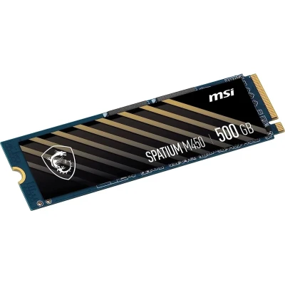 MSI SSD SPATIUM M450, 500GB, M.2(22x80mm), NVMe, PCIe 4.0 x4, 3D TLC, R/W 3600/2300, IOPs 300 000/550 000, TBW 300, DWPD 0.33 (5 лет) S78-440K220-P83