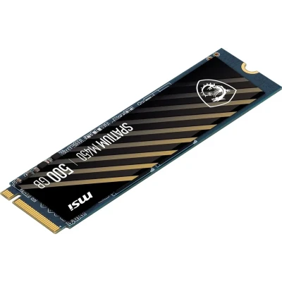 MSI SSD SPATIUM M450, 500GB, M.2(22x80mm), NVMe, PCIe 4.0 x4, 3D TLC, R/W 3600/2300, IOPs 300 000/550 000, TBW 300, DWPD 0.33 (5 лет) S78-440K220-P83