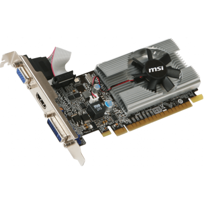 Видеокарта VGA MSI NVIDIA GeForce 210 1GB, DDR3/64-bit, PCIe 2.0, 1xD-Sub, 1xDVI-D, 1xHDMI 2.0, 1-slot N210-1GD3 / LP