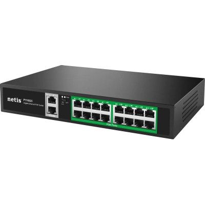 Коммутатор Netis P116GC (L2) 18x1Гбит/с 16PoE+ 240W неуправляемый