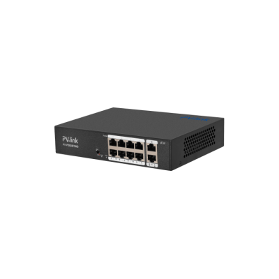 PV-POE08F2WD - 8xPoE 10/100 Мбит/c, 2xLAN 10/100 Мбит/c, бюджет PoE 120, 250 м