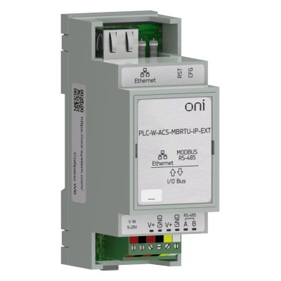 Преобразователь интерфейсов Modbus RTU в Ethernet подкл. мод. ПЛК W. ONI PLC-W-ACS-MBRTU-IP-EXT