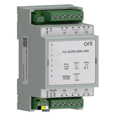 Расширение коммутирующее 6 DO макс. п. ток 165А ПЛК W. ONI PLC-W-EMD-0006-165A