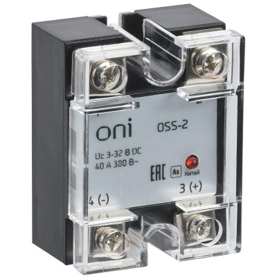 Реле твердотельное OSS-2 40А 380В AC 3-32В DC ONI OSS-2-3-40-B