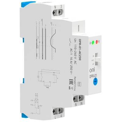 Фотореле OPR-01 1 конт. 230В АС с вынос.дат. ONI OPR-01-AC230