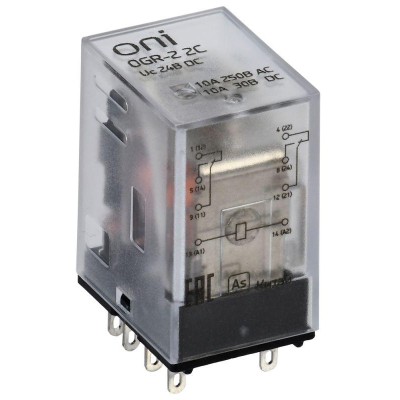 Реле общего назначения OGR-2 2C 24В DC ONI OGR-2-2C-DC24V