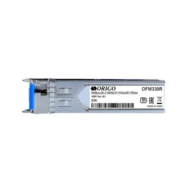 Трансивер OFM330R/3KM WDM SFP Transceiver, 1000Base-BX-U, Simplex SC, TX: 1310nm, RX: 1550nm, Single-mode, 3KM