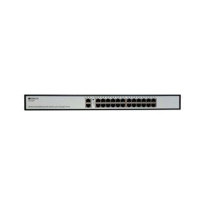 Коммутатор Unmanaged Switch 24x100Base-TX PoE, 2x1000Base-T, PoE Budget 285W, Long-range PoE up to 250m, 19''