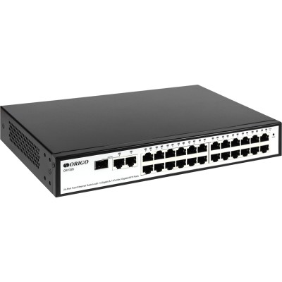 Коммутатор Smart Managed Switch 24x100Base-TX, 1x1000Base-T, 1xCombo 1000Base-T/SFP, 19''