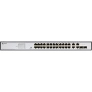 Коммутатор Unmanaged Switch 26x1000Base-T (24x1000Base-T PoE), 2xCombo 1000Base-T/SFP, PoE Budget 370W, Long-range PoE up to 250m, 19''