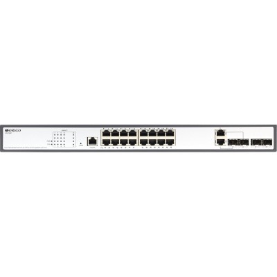 Коммутатор Managed L2 Switch 16x1000Base-T PoE, 2x1000Base-X SFP, 2xCombo 1000Base-T/SFP, PoE Budget 250W, RJ45 Console, 19''