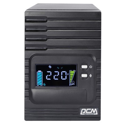 Источник бесперебойного питания Powercom Smart King Pro+ SPT-1000 LCD 800Вт 1000ВА черный UPS Powercom Smart King Pro+ SPT-1000 LCD 800W 1000Va black