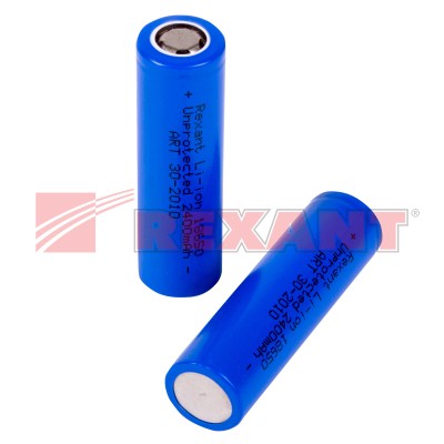 30-2010 ∙ Аккумулятор 18650 unprotected Li-ion 2400 mAH 3.7 В REXANT ∙ кратно 10 шт