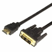 17-6303 ∙ Шнур HDMI - DVI-D с фильтрами, длина 1,5 метра (GOLD) (PE пакет) REXANT ∙ кратно 10 шт