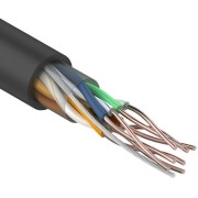 01-0045 ∙ Кабель витая пара U/UTP, Cat.5e, PE, 4PR, 24AWG, Outdoor, Solid, черный, 305м, Rexant