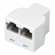 06-0112-B ∙ Переходник сетевой LAN, (гнездо 8Р8С (Rj-45) - 2 гнезда 8Р8С (Rj-45)) Rexant ∙ кратно 10 шт