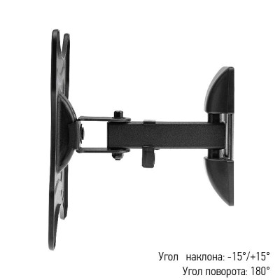 38-0060 ∙ Кронштейн для телевизора 17"-42", наклонно-поворотный REXANT (одно колено)