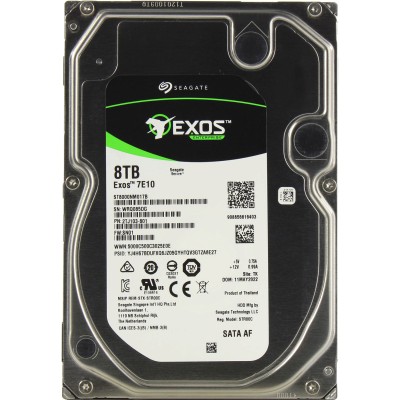Жесткий диск HDD Seagate SATA 8Tb Exos 7E10 7200 6Gb/s 256Mb (replacement ST8000NM000A)