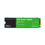 Твердотельный накопитель WD SSD Green SN350 NVMe, 250GB, M.2(22x80mm), NVMe, PCIe 3.0 x4, 3D TLC, R/W 2400/900MB/s, IOPs 160 000/150 000, TBW 40, DWPD 0.3 (12 мес.) NVMe