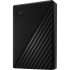 Внешние HDD Portable HDD 4TB WD My Passport (Black), USB 3.2 Gen1, 107x75x19mm, 210g /12 мес./ WDBPKJ0040BBK-WESN