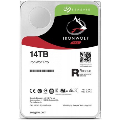 Жесткий диск HDD Seagate SATA3 14Tb IronWolf NAS Pro 7200 256Mb 1 year warranty