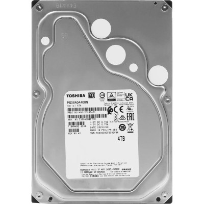 Жесткий диск HDD Toshiba SATA3 4Tb 3.5"" 7200 256Mb 512n (replacement MG08ADA400E, MG04ACA400E, MG04ACA400N)