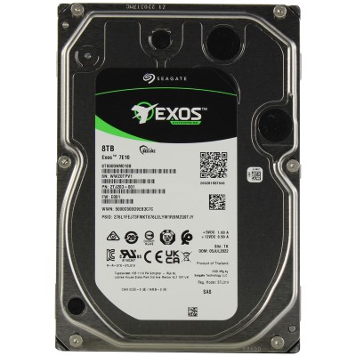 Жесткий диск HDD Seagate SAS 8Tb Exos 7E10 12Gb/s 7200 256Mb (replacement ST8000NM001A)