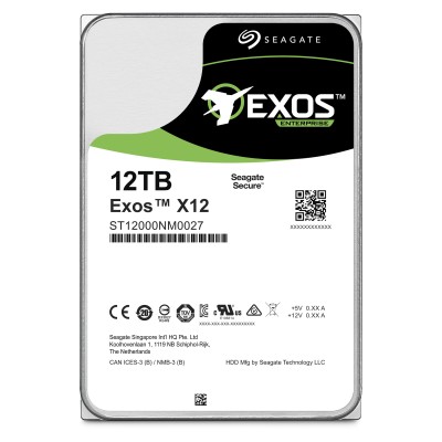 Жесткий диск HDD Seagate SAS 12Tb Exos 12GB 7200 256MB 1 year warranty